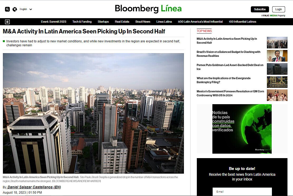 M&A Activity In Latin America Seen Picking Up In Second Half